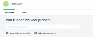 LimaWeb Support Startpagina